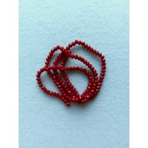 Бусины стеклянные 4 мм бордовый матовый, цена за 50 шт